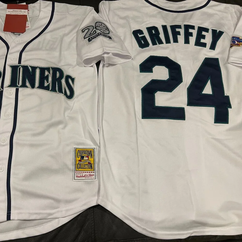 SEATTLE MARINERS KEN GRIFFEY Jr Mens JERSEY Sz M,L,XL,2XL By Mitchell and Ness - Picture 3 of 8
